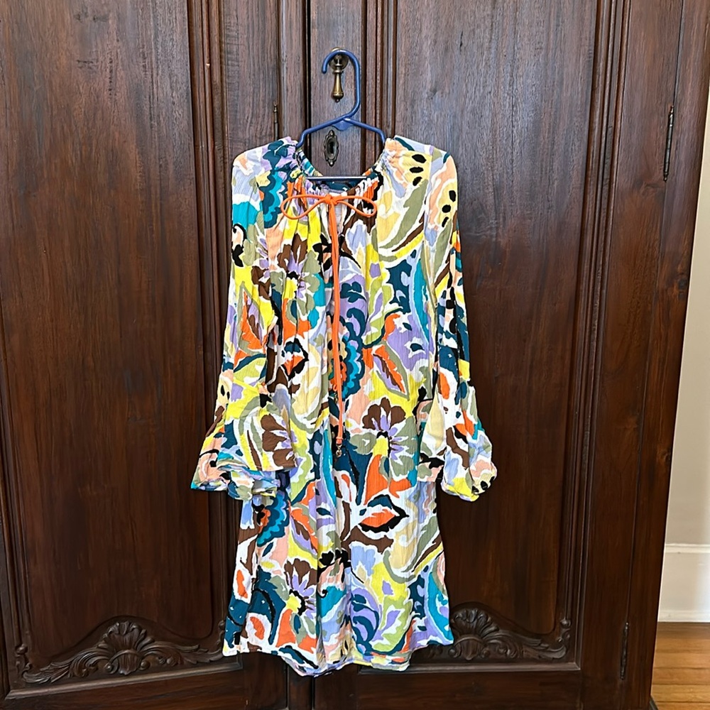 Anne Cole swim coverup in Kashmir Paisley print